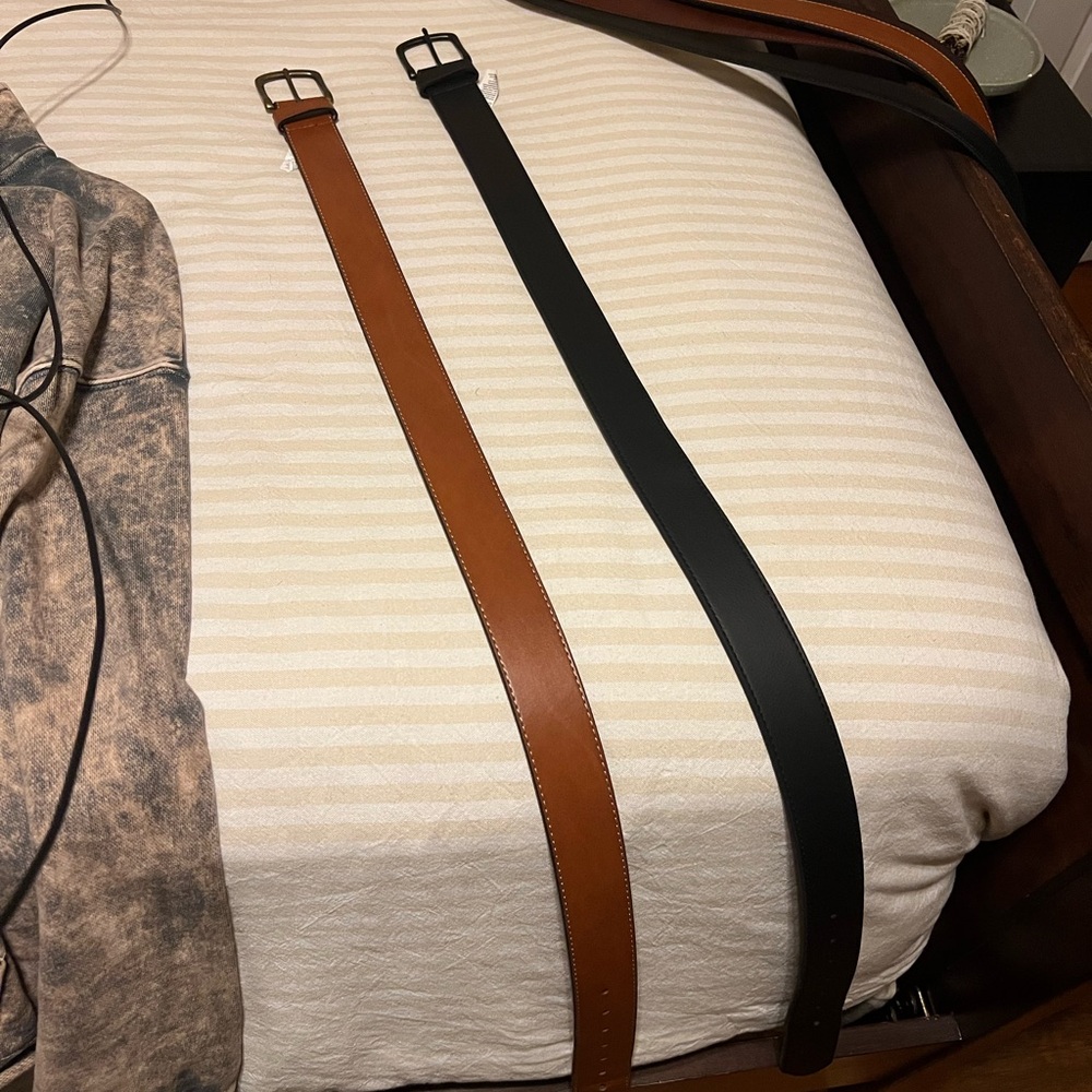 TWO Old Navy Belts - Black & Brown